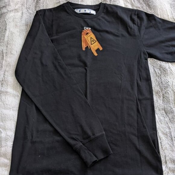 OFF WHITE - Black Graphic, Pascal Skeleton Long Sleeve T-Shirt (Brand New) - Picture 5 of 5